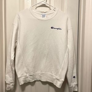 Champion Reverse Weave White Sweatshirt Medium